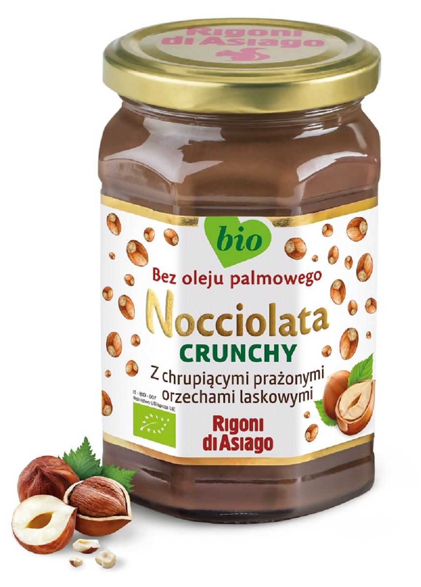 KREM Z ORZECHÓW LASKOWYCH I KAKAO CRUNCHY BEZGLUTENOWY BIO 250 g...