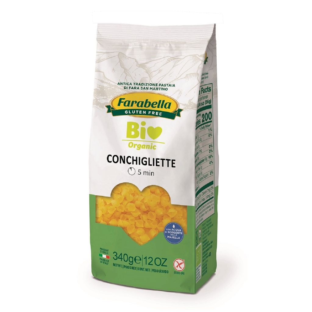 MAKARON (KUKURYDZIANO - RYŻOWY) MUSZELKI BEZGLUTENOWY BIO 340 g...