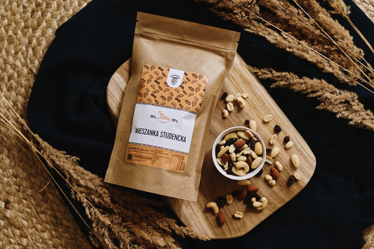 MIESZANKA STUDENCKA orzechy bakalie przekąska 500g DUŻA PACZKA