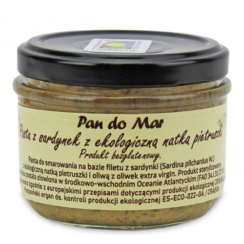 PASTA Z SARDYNEK Z BIO NATKĄ PIETRUSZKI BEZGLUTENOWA 125 g (SŁOIK)...