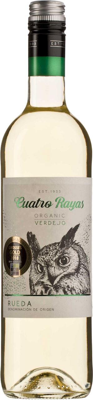 WINO BIAŁE WYTRAWNE VERDEJO BIO 750 ml (HISZPANIA) - CUATRO RAYAS