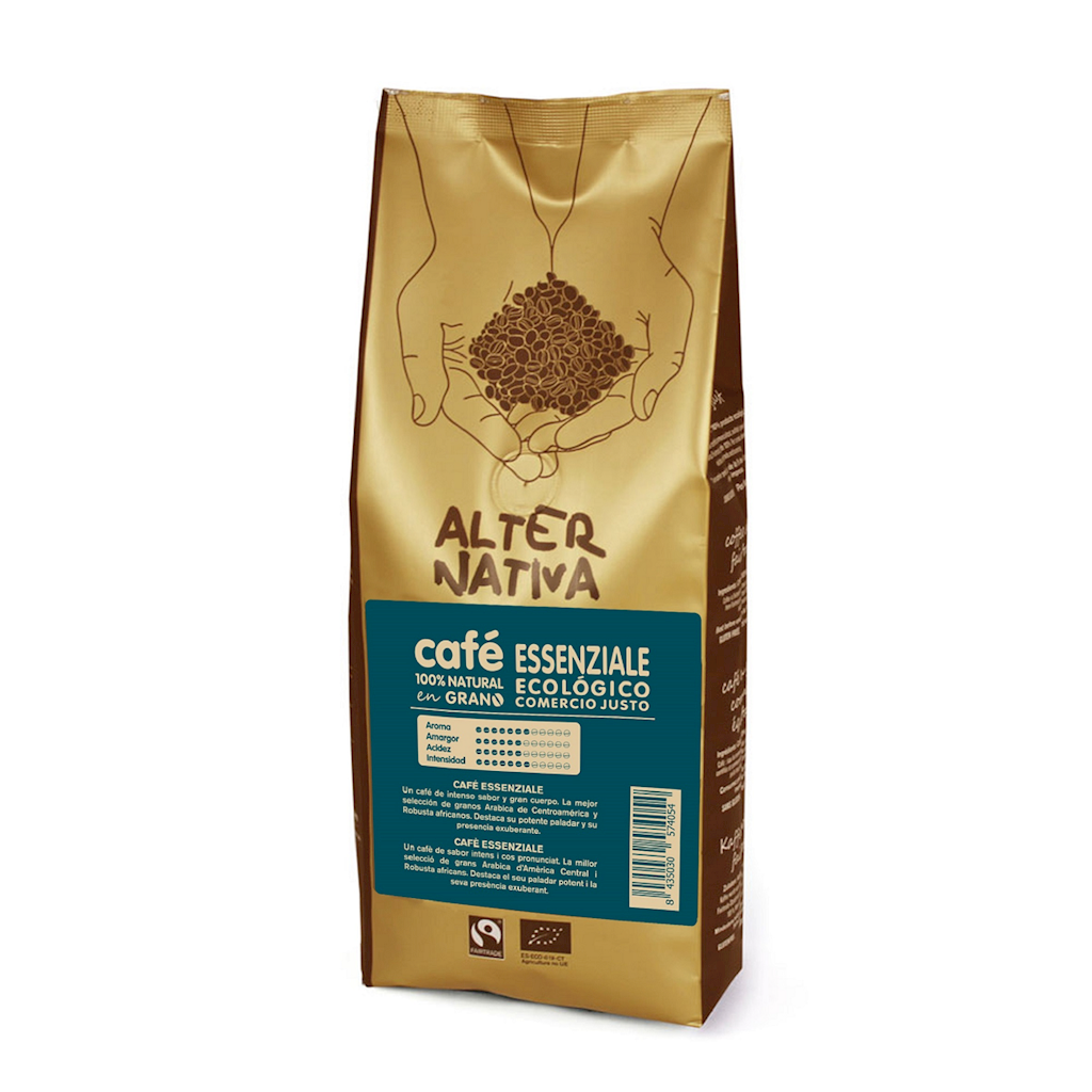 KAWA ZIARNISTA ARABICA/ROBUSTA ESSENZIALE FAIR TRADE BEZGLUTENOWA BIO...