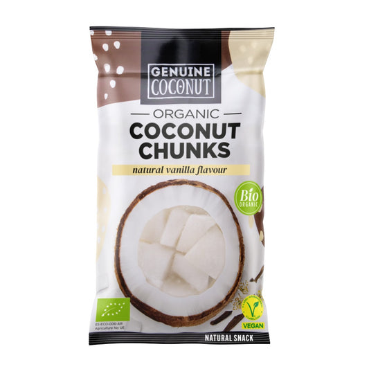 KOKOS KAWAŁKI ŚWIEŻE O SMAKU WANILIOWYM BEZGLUTENOWE BIO 30 g...