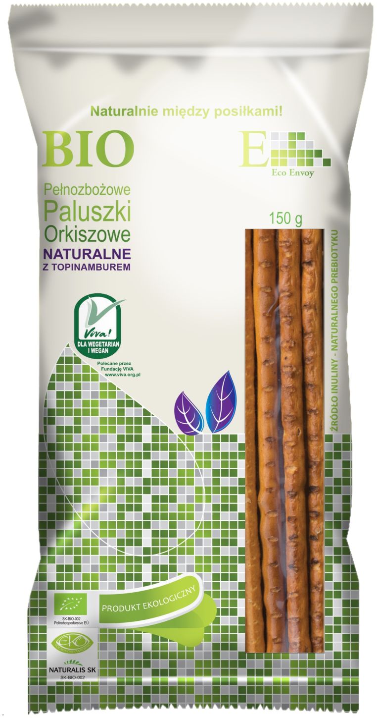 PALUSZKI ORKISZOWE PEŁNOZIARNISTE NATURALNE Z TOPINAMBUREM BIO 150 g...