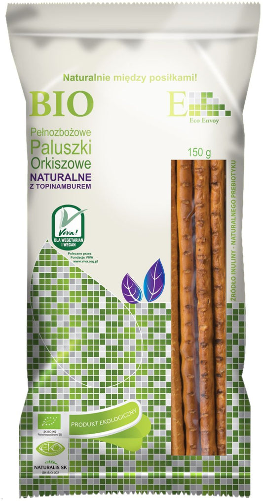 PALUSZKI ORKISZOWE PEŁNOZIARNISTE NATURALNE Z TOPINAMBUREM BIO 150 g...