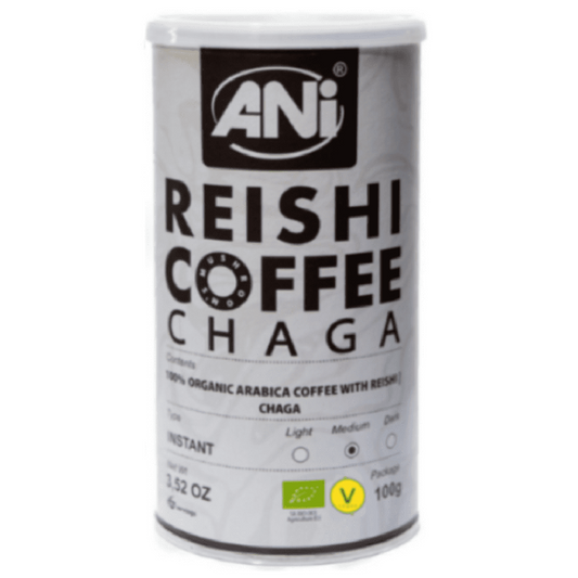 KAWA ROZPUSZCZALNA ARABICA Z REISHI I CHAGĄ BIO 100 g - ANI