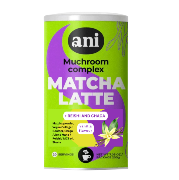 NAPÓJ MUSHROOM COMPLEX MATCHA LATTE O SMAKU WANILIOWYM 200 g - ANI