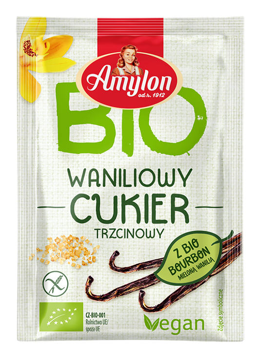 CUKIER Z WANILIĄ BOURBON BEZGLUTENOWY BIO 20 g - AMYLON