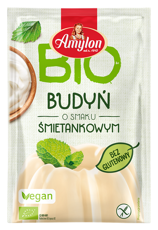BUDYŃ O SMAKU ŚMIETANKOWYM BEZGLUTENOWY BIO 40 g - AMYLON