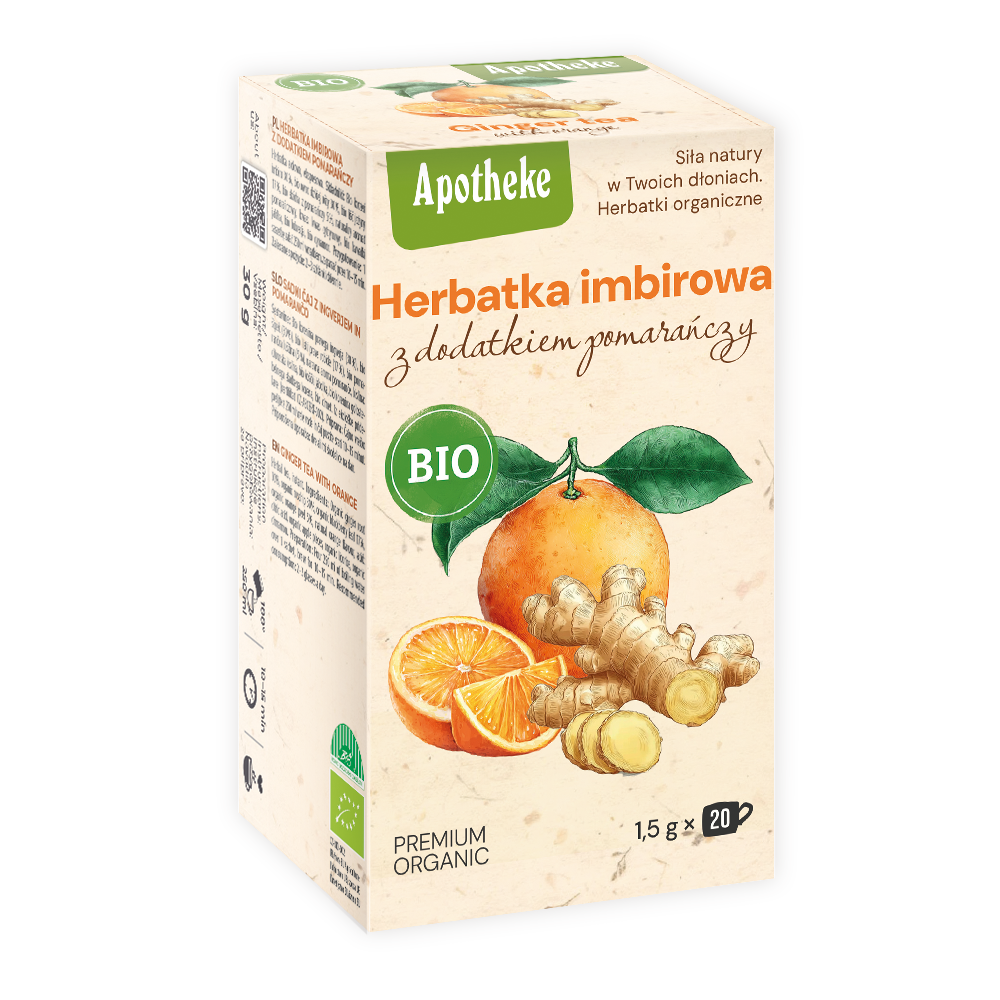 HERBATKA IMBIROWA Z POMARAŃCZĄ BIO (20 x 1,5 g) 30 g - APOTHEKE
