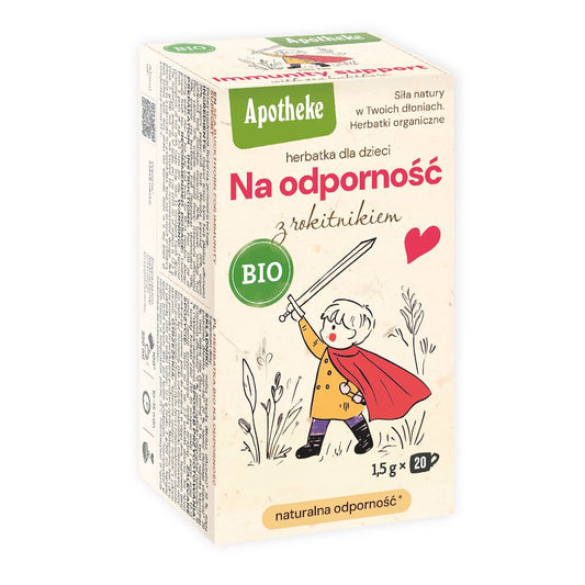 HERBATKA DLA DZIECI NA ODPORNOŚĆ Z ROKITNIKIEM BIO (20 x 1,5 g) 30 g...