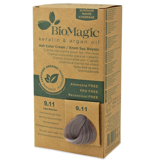 FARBA DO WŁOSÓW INTENSYWNY POPIELATY BARDZO JASNY BLOND (9.11) 250 g