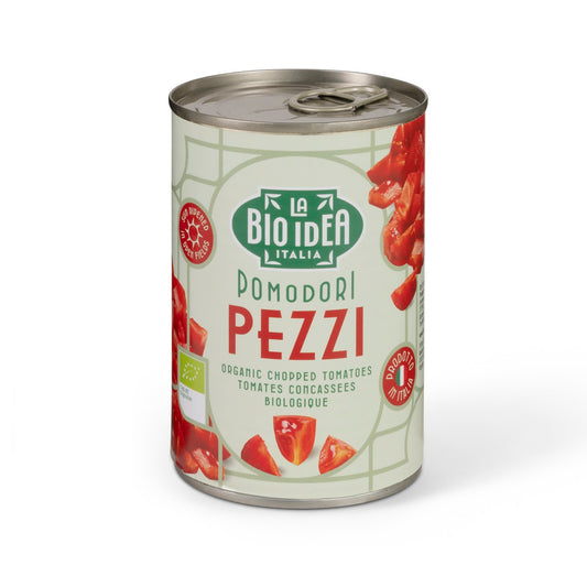 POMIDORY KROJONE BEZ SKÓRY BIO 400 g (240 g) - LA BIO IDEA