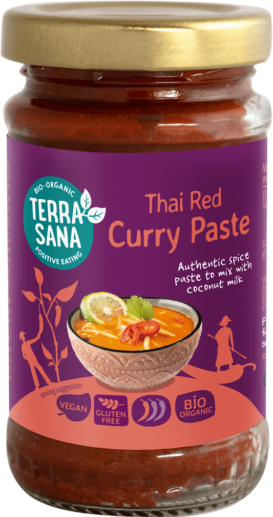 PASTA TAJSKA CZERWONE CURRY BEZGLUTENOWA BIO 120 g - TERRASANA
