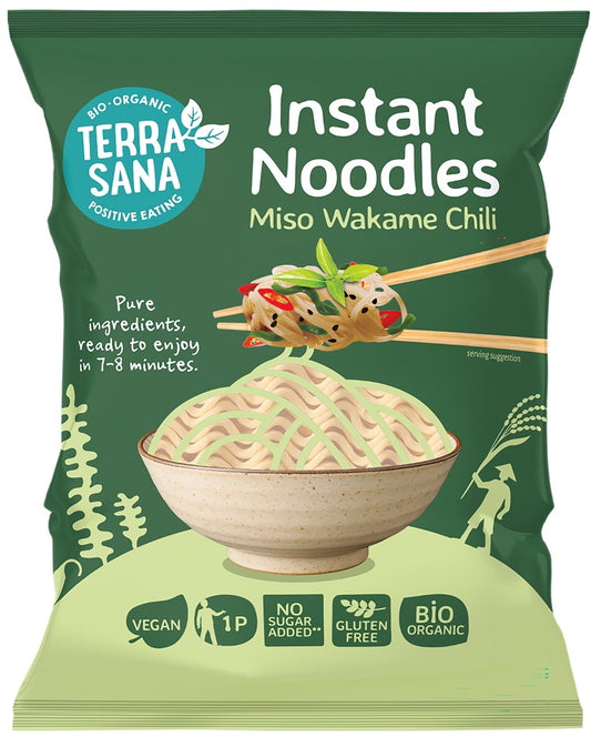 ZUPA BŁYSKAWICZNA Z MAKARONEM, MISO, WAKAME I CHILI BEZGLUTENOWA BIO...