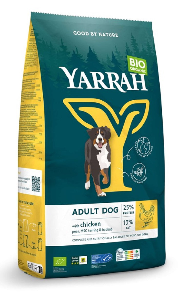 (DLA PSA DOROSŁEGO) KARMA Z KURCZAKIEM BIO 10 kg - YARRAH