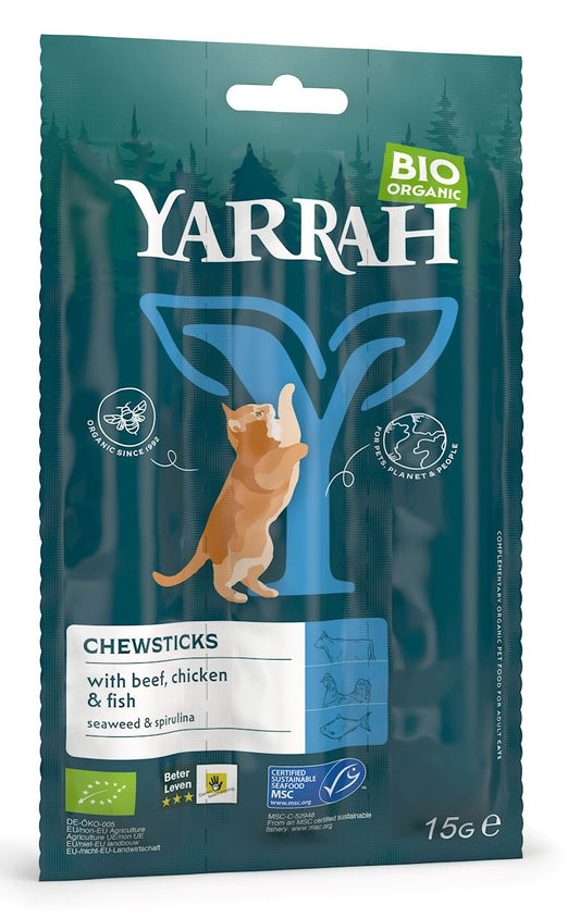 (DLA KOTA) PRZYSMAK - PAŁECZKI Z WOŁOWINĄ I RYBĄ BIO (3 x 5 g) 15 g...