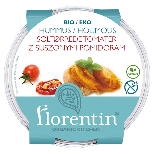 HUMMUS Z SUSZONYMI POMIDORAMI BEZGLUTENOWY BIO 170 g - FLORENTIN