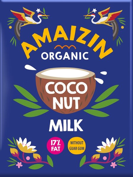 COCONUT MILK - NAPÓJ KOKOSOWY BEZ GUMY GUAR (17 % TŁUSZCZU) BIO 200...