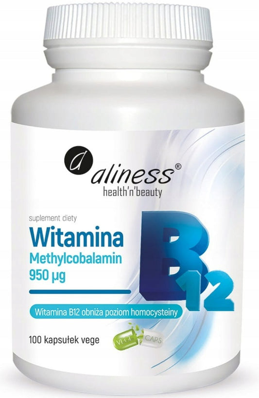 WITAMINA B-12 B12 METYLOKOBALAMINA 950mcg ODPORNOŚĆ Zmęczenie - Aliness