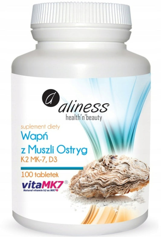WAPŃ Z MUSZLI OSTRYG NATURALNY I CZYSTY WAPŃ NA ZDROWE KOŚCI 100k - Aliness