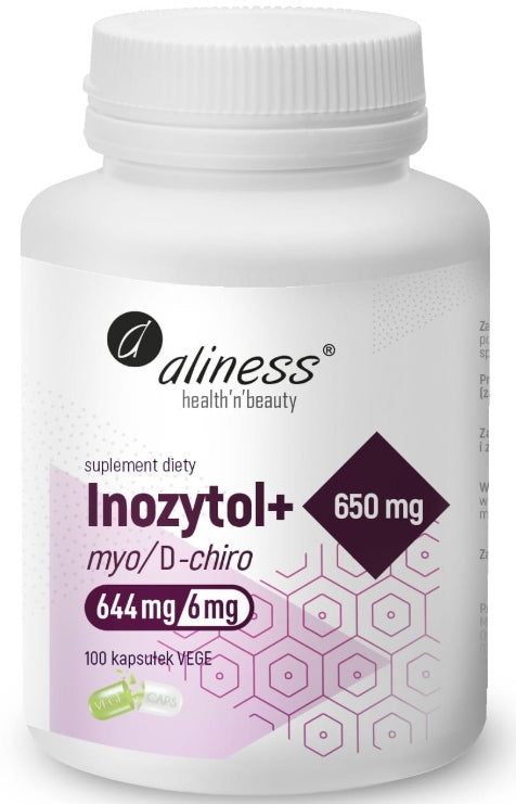 Inozytol+ 650 mg myo/D-chiro metabolizm glukozy Miesiączki - Aliness